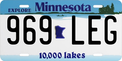 MN license plate 969LEG