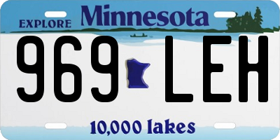 MN license plate 969LEH