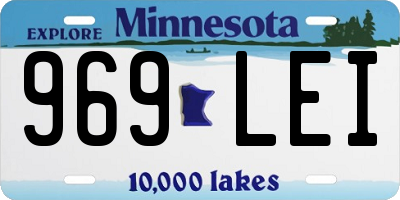 MN license plate 969LEI