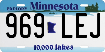 MN license plate 969LEJ