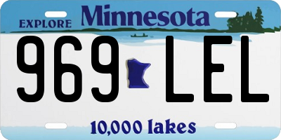 MN license plate 969LEL