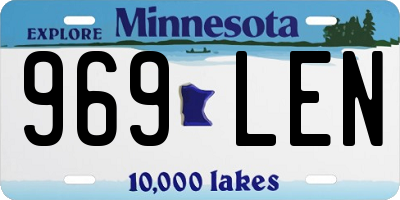 MN license plate 969LEN
