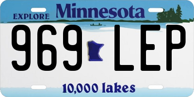 MN license plate 969LEP