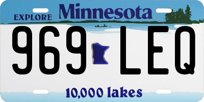MN license plate 969LEQ