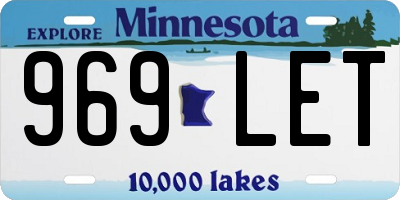 MN license plate 969LET