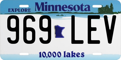 MN license plate 969LEV