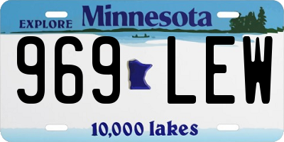 MN license plate 969LEW