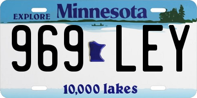 MN license plate 969LEY