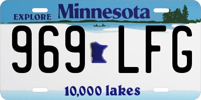 MN license plate 969LFG