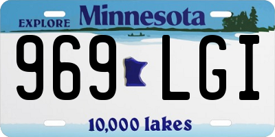 MN license plate 969LGI