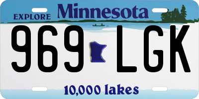 MN license plate 969LGK