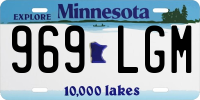 MN license plate 969LGM