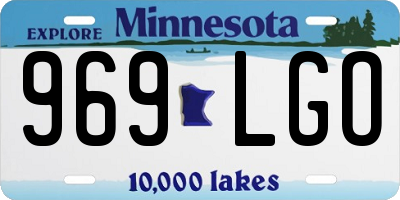 MN license plate 969LGO