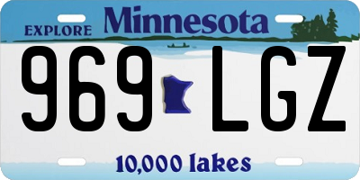 MN license plate 969LGZ