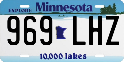 MN license plate 969LHZ