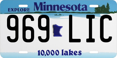MN license plate 969LIC