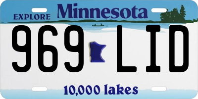 MN license plate 969LID