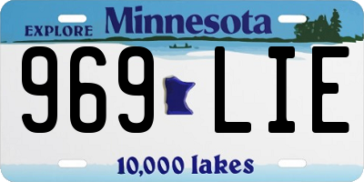 MN license plate 969LIE