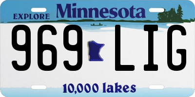 MN license plate 969LIG