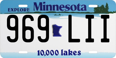 MN license plate 969LII
