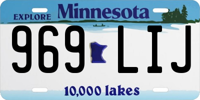 MN license plate 969LIJ