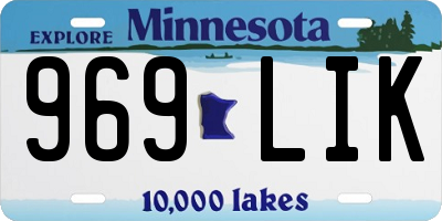 MN license plate 969LIK