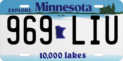 MN license plate 969LIU