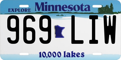 MN license plate 969LIW