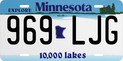 MN license plate 969LJG