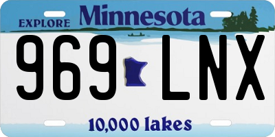 MN license plate 969LNX