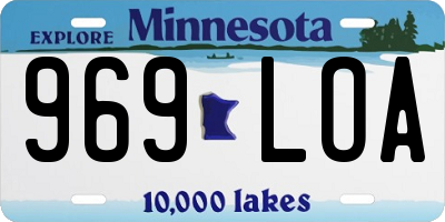 MN license plate 969LOA