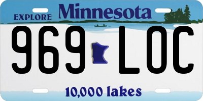 MN license plate 969LOC