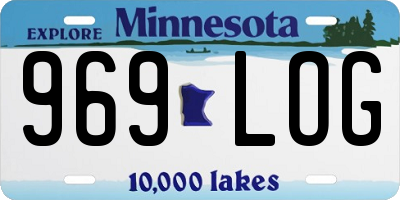 MN license plate 969LOG