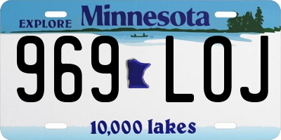 MN license plate 969LOJ