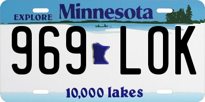 MN license plate 969LOK