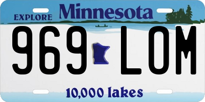 MN license plate 969LOM