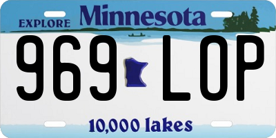 MN license plate 969LOP