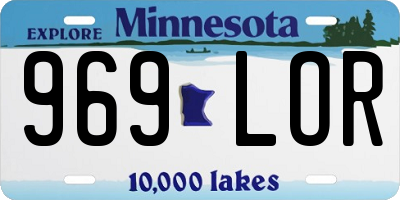 MN license plate 969LOR