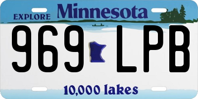 MN license plate 969LPB