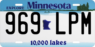 MN license plate 969LPM