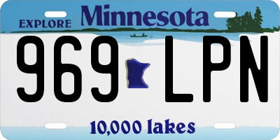 MN license plate 969LPN