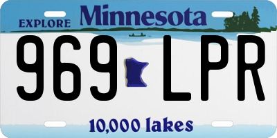 MN license plate 969LPR