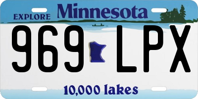 MN license plate 969LPX