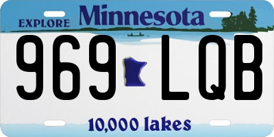 MN license plate 969LQB