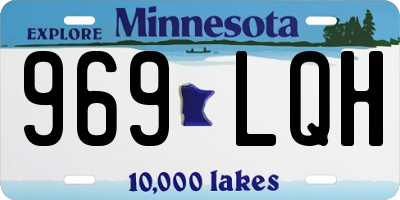 MN license plate 969LQH
