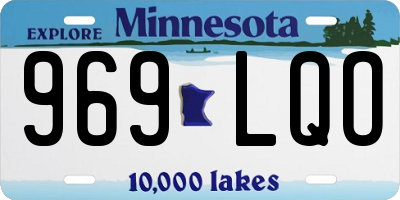 MN license plate 969LQO