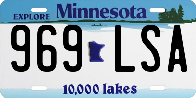 MN license plate 969LSA
