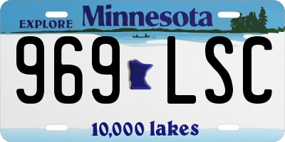 MN license plate 969LSC