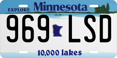 MN license plate 969LSD