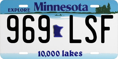 MN license plate 969LSF